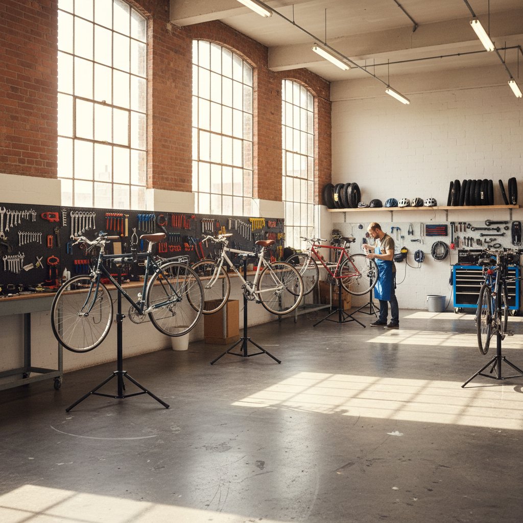 Bicycle repair workshop at Quhava
